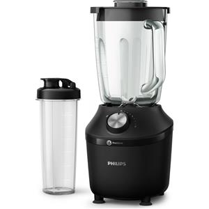 Philips Frullatore con Bicchiere Capacità 2 Litri Potenza 600W colore Nero serie 3000 ProBlend Crush Tech - HR2291/41