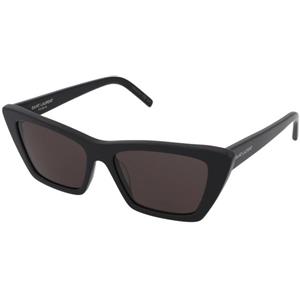 Saint Laurent SL 276 Mica 001 | Occhiali da Sole Graduati o Non Graduati | Prova Online | Plastica | Cat Eye, Ovali / Ellittici | Nero | Adrialenti