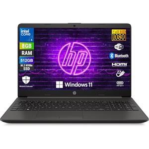 HP 250R G9, Computer Portatile Notebook, Intel 5-120u 10 Core 1.4Ghz, Display 15.6'' FHD, Ram 8GB, SSD 512GB, Windows 11, Pronto all'uso con Libre Office