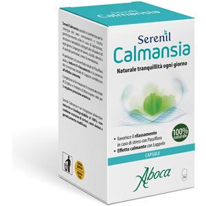 Aboca Serenil Calmansia - Integratore Alimentare Naturale per la Calma e il Benessere Mentale - 50 Capsule