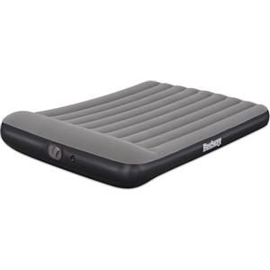 Bestway 671BS Materasso Matrimoniale Queen Tritech con Pompa USB Incorporata, 2.03 m x 1.52 m x 30 cm, Grigio