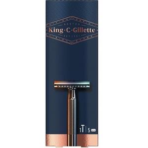 Gillette King C. Gillette Rasoio Di Sicurezza + 5 Lamette Di Ricambio