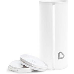 Munchkin® Toss™ Secchio per pannolini usa e getta, portatile, può contenere fino a 90 pannolini per neonati, confezione da 3, bianco