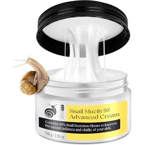 RoongDuuDll Snail Mucin Moisturizer, siero idratante alla bava di lumaca, crema idratante per il viso con essenza di mucina avanzata di lumaca 92, crema idratante per il viso per pelle secca, crema riparatrice