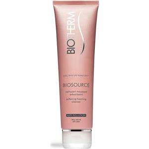 Biotherm Biosource Mousse Nettoyante 150 ml - Mousse Detergente per Pelli Secche, Rimuove il Trucco e Idrata