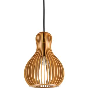 Ideal Lux Lampada a Sospensione CITRUS-3 SP1 in Legno Verniciato con Cavo in Tessuto Nero