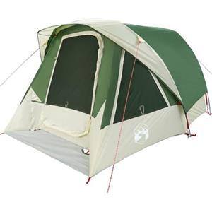 vidaXL Tenda Familiare Cabina per 6 Persone Verde Impermeabile, Tenda da Campeggio, Tenda da Esterno, Tenda Impermeabile, Tenda da Giardino