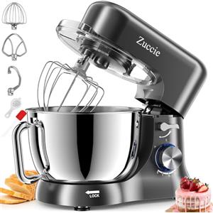 Zuccie Impastatrice Planetaria, Zuccie 1000W Robot da Cucina Multifunzione, 5L 8 Velocità Impastatrice Professionale con Frusta, Gancio per Impastare, Frusta per Dolci, Ciotola di Acciaio Inossidabile