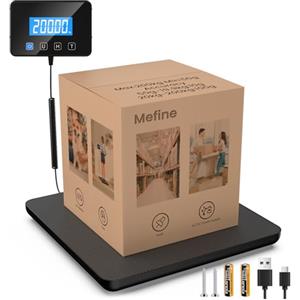 Mefine Bilancia Pesa Pacchi Digitale 200kg,Bilancia Postale Professionale con Funzione Mantieni Tara, Bilancia Pacchi di Precisione con Display LCD da Parete, per Magazzini, Bagagli & E-commerce