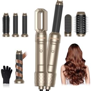 Atopskins Airstyler 6 in 1, Asciugacapelli 6 in 1 Spazzola Asciugacapelli 6 in 1, Hairstyler 6 in 1 Multifunzione Phon Capelli,Spazzola Asciugacapelli, Ioni Air Curler Brush, Regali Set per Donne