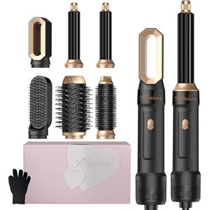 Atopskins Asciugacapelli 6 in 1 Atopskins Airstyler 6 in 1 Air Styler Hairstyler 6 in 1, Multifunzione Hair Styler Spazzola Phon per Capelli con Air Hair Curler Spazzola Lisciante, 3 Temp, Regali Set per Donne