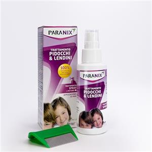 Paranix Trattamento Spray Pidocchi & Lendini con Pettine, 100% Efficace in 10 Minuti, 100 ml