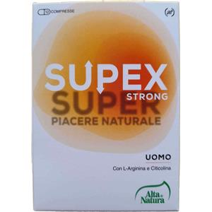 ALTA NATURA Supex Strong Uomo - Integratore Alimentare Antiossidante con Pino Marittimo e Griffonia, 12 Compresse Senza Glutine e Lattosio