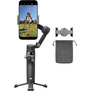 DJI Osmo Mobile 8 Combo Standard, stabilizzatore per smartphone, rotazione panoramica a 360°, manico telescopico e treppiede integrati, batteria da 10 h