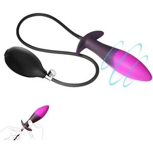 LxPxP Plug anale gonfiabile in silicone - diametro regolabile su misura - per lei e lui, ideale per iniziare o aumentare progressivamente il piacere
