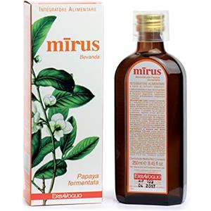 Erbavoglio Mirus Bevanda Dimagrante Alla Papaya - 250ml - Integratore alimentare - Favorisce la funzione digestiva e promuove la funzionalità dell'intestino.