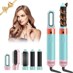 Bwaliffury Spazzola Ad Aria Calda, Hair Brush set da 5 pezzi, 1000W Spazzola Asciugacapelli, Tecnologia a Ioni, spazzola rotante per capelli Rivestite In Ceramica e Cheratina,Volumizzant, Asciugare,Arricciare