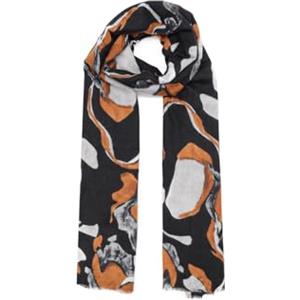 QUEEN HELENA Sciarpa Fantasia Stola Colorata Girocollo Casual Donna SC214 (Nero)