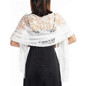 CCAIPU Scialli e Fasce in Pizzo per Donne, Stola e Sciarpe in Maglia Morbida Pashmina Scialli e Nappe da Donna Scialle in Seta per Abiti da Sposa e Festa di Nozze