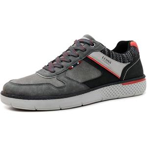 LEOSS ORIGINAL Scarpe da Palestra Uomo Scarpe Casual Uomo Leggere Confortevoli Flessibili Versatili Facili da Pulire (Grigio, 44 EU, MU8843-4)