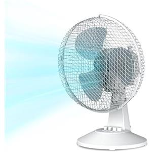 COMFEE' CFT40PW00A2 40CM Ventilatore da Tavalo, 25W Silenzioso Ventilatore Con 3 Pale, 3 Livelli di Velocità, Oscillazione 90°, Efficiente e adatto per casa e ufficio, Bianco