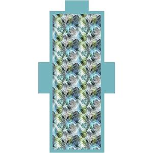 L'Emporio Casa Telo Mare Piscina con tasche e Cuscino - sdraio lettino Digitale in morbida Microfibra di Poliestere (Foglia)