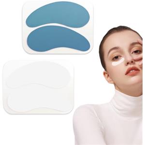 KSJEHW 4 Pezzi Maschera per Gli Occhi in Gel, per Alleviare L'affaticamento delle Occhiaie Tampone per Il Raffreddamento degli Occhi Riutilizzabile Benda(Bianco, Blu