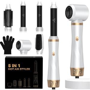 StyleFi 5 in 1 Air Styler e Spazzola Asciugacapelli - Kit Multifunzione con Spazzola Phon Volumizzante | Spazzola Rotante per Capelli, Arricciacapelli ad Aria e Lisciante