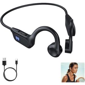 Astraveo Cuffie a Conduzione Ossea Auricolari Bluetooth Senza Fili con Tecnologia V5.2 HiFi Stereo Micro HD e Design Impermeabile IP65 Autonomia 15 Ore Cuffie Sportive Impermeabili per Auricolari Sport Corsa