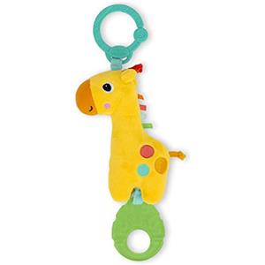 Bright Starts, Tug Tunes On-the-Go Giocattolo per passeggino, Giraffa, Unisex, 0+ mesi