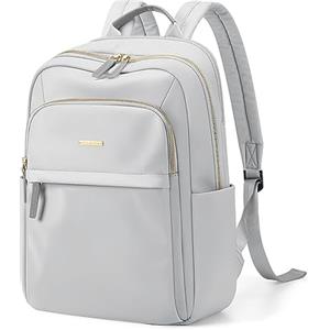 GOLF QUALITY Zaino Donna 14 Pollici Grande Zaino Porta PC Lavoro Antifurto Backpack Uomo Computer Notebook Unisex Daypacki per Viaggio Ufficio Universit, Grigio Chiaro