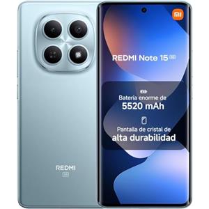 XIAOMI Redmi Note 15 5G - Smartphone, 8+256GB, schermo AMOLED FHD+ da 6,77", Snapdragon 6 Gen 3, fotocamera da 108 MP, batteria da 5520 mAh, Glaciar Blu