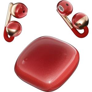 SUNSEATON Cuffie Wireless Open Ear, Auricolari Sportivi Bluetooth 6.0 Auricolari Clip-on con ENC IPX5 Impermeabili Cuffie Aperte (Rosso)