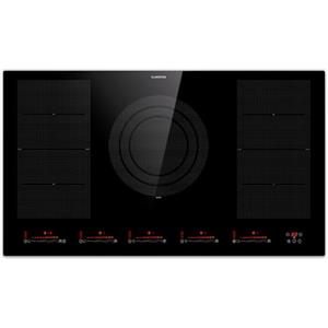 Klarstein Piano Cottura Elettrico 5 Piastre, Piasta Induzione 5 Fuochi a Basso Consumo, Piano Cottura Elettrico Vetroceramica con Zone Combinabili, Piastra Induzione 5 Fuochi Incasso Touch 9600W