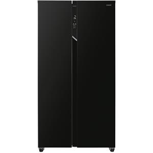 CANDY Frigorifero Side by Side No Frost 521L, Classe E, Display Touch, Super Freezing, Ripiani in Vetro, 177x91x67 cm (AxLxP) Nero - CHSBSO-6174B