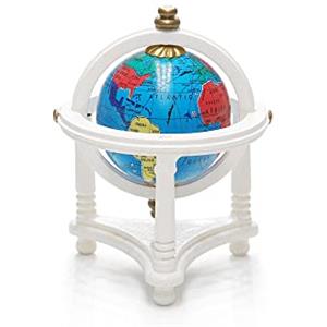 Odoria 1/12 Miniatura Mappamondo Accessori Casa delle Bambole, Bianco