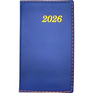 Leddy Living Agenda 2026 Settimanale 8,5x14 cm Copertina Soft Touch Ecologica Carta Non Sbiancata Design Elegante e Funzionale da Gennaio a Dicembre in Italiano (BLU)