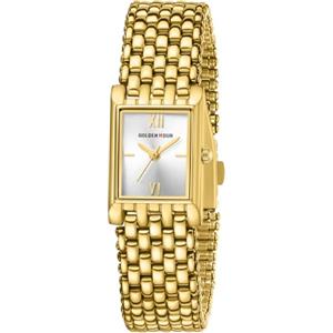 GOLDEN HOUR Orologio Donna Vintage piccolo, Analogico al Quarzo, Impermeabile, alla Moda, Casual, Rettangolare, in oro, con Cracciale in Acciaio Inossidabile, Orologi da Polso per Ragazze