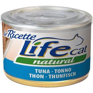 LIFE NATURAL 1 x 150 g Life Natural Le Ricette Lattina Alimento Cibo Umido Completo per Gatti Adulti con Trancetti di Tonno