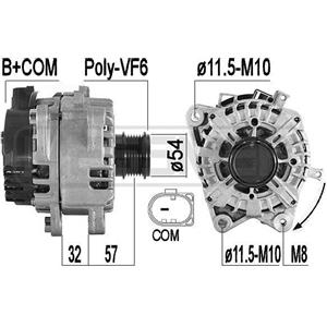 ERA Alternatore 209589 240A 14V per Ford Galaxy III, Mondeo V e Transit Mk7