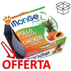 Monge Fruits Cat Adult Pollo e Frutta - Lattina da 80 Gr - CONFEZIONE RISPARMIO