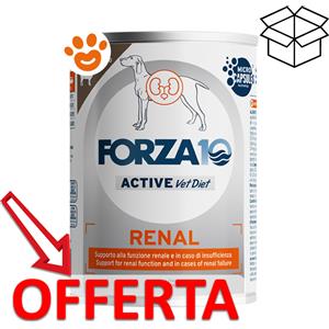 Forza10 Renal Actiwet Agnello 390 gr - Alimento Umido Completo per Cani Adulti con Supporto Renale