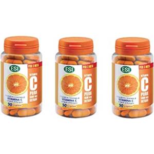 ESI Difese Immunitarie No Glutine Vegan Ok, 3 Esi Vitamina C Pura 1000 Mg Retard - 90 Compresse