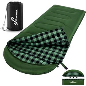Sportneer Flanella Sacco a Pelo Invernale Per Adulti 220 x 85 cm, Sacchi a Pelo 4 Stagioni con Cappuccio Staccabile Portatile per Trekking Campeggio Alpinismo Viaggi Escursionismo