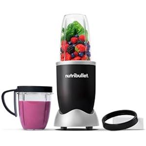 nutribullet Original 600, Frullatore Elettrico, Tritatutto, Frullatore Smoothie, Frullatore Tritatutto Multifunzione, 600w, bicchieri da 700ml e 500ml, nero, NB606B