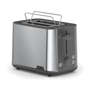 Braun PurShine HT1510GY, Tostapane A 2 Slot, 8 Livelli Di Tostatura, Funzioni Di Riscaldamento E Scongelamento, Vassoio Per Le Briciole, 900W, Grigio