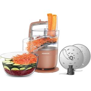 Kenwood MultiPro Compact - Robot da Cucina Multifunzione con Express Serve, Lama in Acciaio Inox, Dischi Affetta e Grattugia, Funzione Pulse, Rosso Argilla (FDP23.140RD)