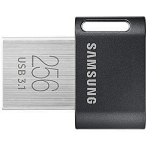 Samsung Flash Drive FIT PLUS MUF-256AB/APC Chiavetta USB Pen Drive da 256 GB, colore grigio metallizzato, velocità di lettura fino a 400 MB/s, compatibile con PC, notebook, TV, stereo