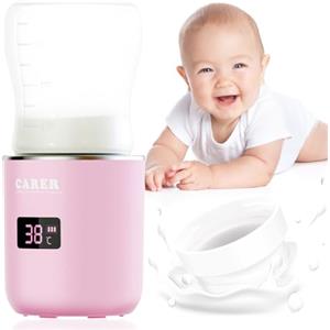 CARER BEAUTY scaldabiberon per bambini in viaggio, display LCD, ricarica USB, temperatura costante, riscaldamento rapido, bottiglia da viaggio, versatile compatibile