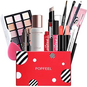 FantasyDay Calendario dell'Avvento 2025 Beauty, Kit di Bellezza Cosmetici Kit per Occhi, Viso e Labbra - Set di Trucchi con Correttore, Rossetti, Lucidalabbra, Palette Ombretti, Mascara, Trousse, Fard